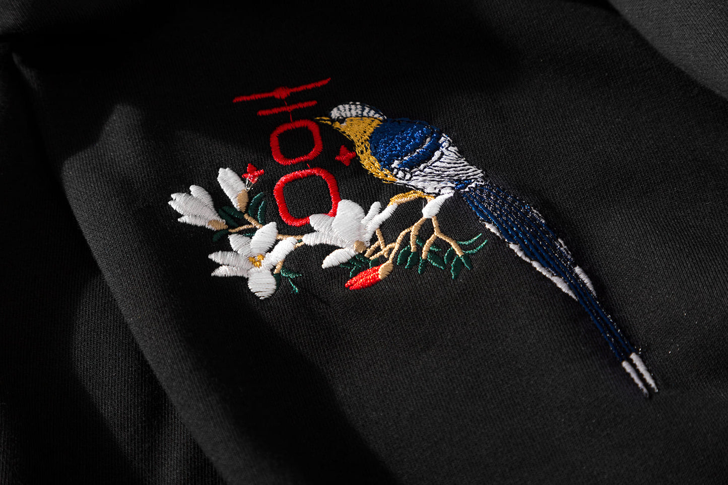 Niepce 花鳥刺繡帽T